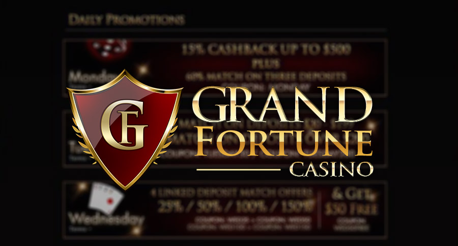 Daily promotions at Grand Fortune casino