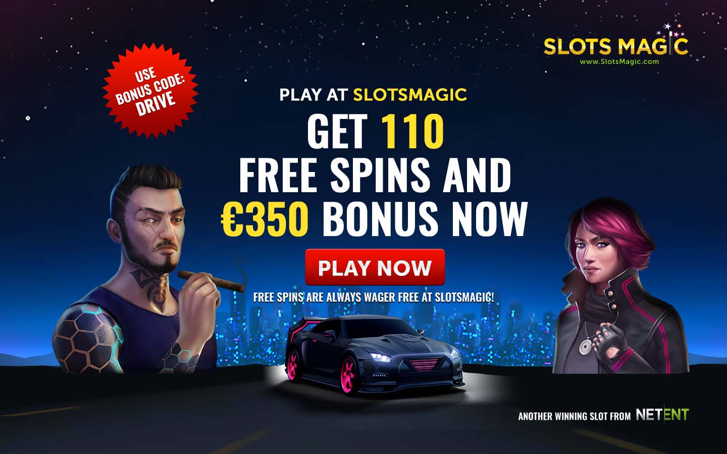 Free Drive spins at SlotsMagic casino